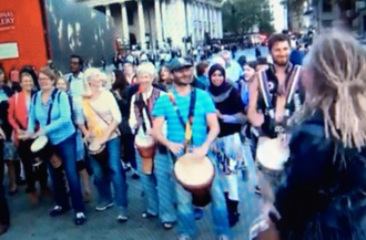 Songs for peace in Trafalgar Square