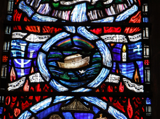 Noah's Ark window, by Margaret Rope