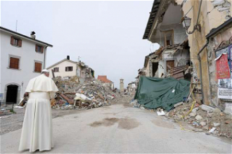 Pope Francis at Amatrice