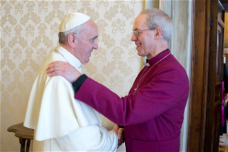 Pope Francis and Justin Welby 