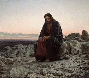 Jesus praying - Ivan Kramskoi - Wiki image