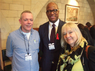 CAPS Chair Vincent Manning with Prof  Kevin Fenton,  and Jo Josh, PHE Awards Panel member)