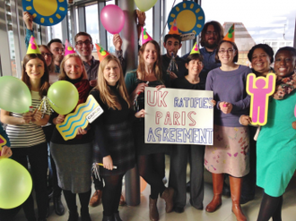 CAFOD staff celebrate the news