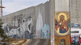 Icon of Our Lady on Separation Wall