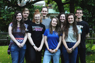 Step Into the Gap volunteers (Charlotte Bray end left, Sophie Bray back row and second from the right)