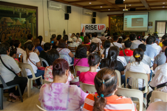 Families of victims of drug-related killings in Manila join trauma & stress debriefing session sponsored by faith-based groups in Quezon City. Feb 11 Photo by Mark Saludes