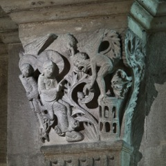 Autun Carvings by Ghiselbertus, Temptation of Christ