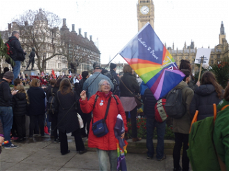 Ann Kelly in Parliament Square