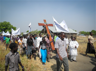 Procession in South Sudan last year