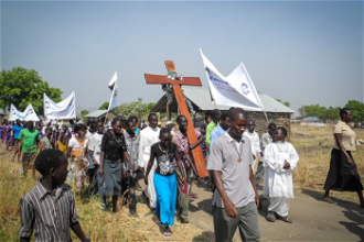 Procession in South Sudan last year