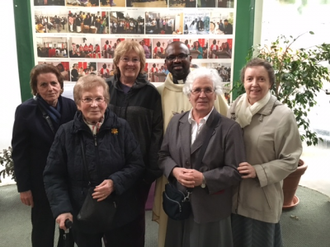 Centre: Ellen Teague with Parish Priest Fr Ugo Ikwuka and some parishioners