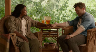 Octavia Spencer, Sam Worthington in scene from The Shack