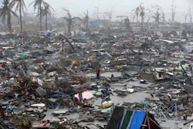 Scene of desolation after Typhoon Haiyan