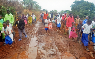 Muddy roads in Namswea Diocese