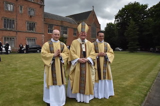 Archbishop Longley with new Birmingham Deacons  Robert Carey and Jason Mahoney