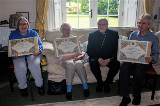 Mary, Sheila, Bishop Alan and Bernard