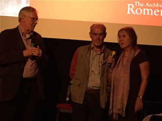 Q&A  after screening with director Gianni Beretta (centre)  Julian Filochowski  left,  Clare Dixon on right