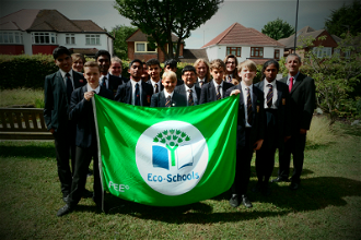 Eco Committee/Eco Garden pupils from years 8, 9 & 10 with Headteacher, Mr Andrew Prindiville and St Gregory’s Eco Schools Coordinator Mrs Hovey – back left
