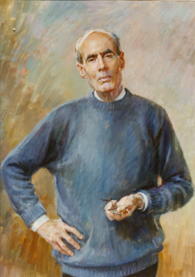 Painting of Leonard Cheshire by artist June Mendoza. Photo Kelvin Freeman