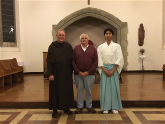 l-r: Fr Francis Kemsley, Phil Kerton, Taisho Kato