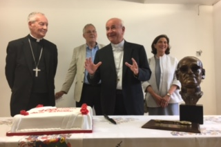 l-r: Archbishop Peter Smith, Julian Filochowski, Archbishop Paglia and  Ambassador Weinmann