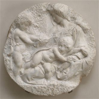 Michelangelo Virgin & Child with Infant St John the Baptist -'Taddei Tondo', Photo: Prudence Cuming Associates Ltd