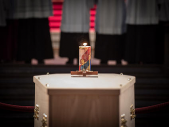 Cardinal Cormac's coffin