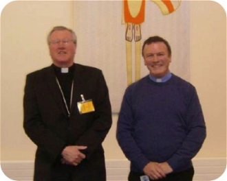 Fr Pat in 2010 with Bishop Terry Drainey