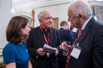 i-r: Seema Kenney, Cardinal Vincent Nichols and Lord Balfe