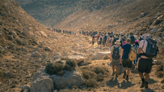 Just Walkers in Judaean wilderness
