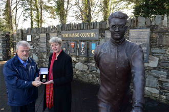 Sr Orla  with Jerry O'Grady at O'Flaherty Memorial, Killarney