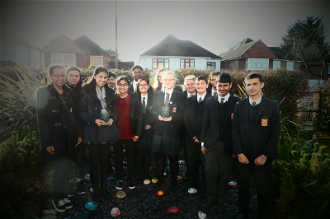 Eco Committee and Sixth Form Pupils with their awards.