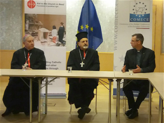 Archbishop Chahda, Patriarch Younan on left