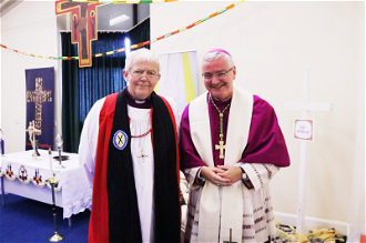 Bishop Holtam with Bishop O'Toole