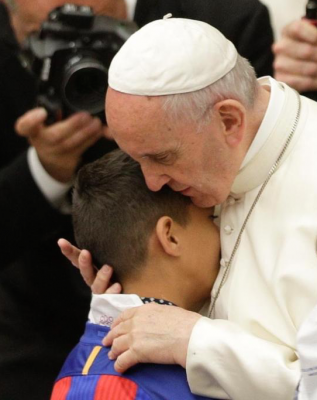 Pope with sick child