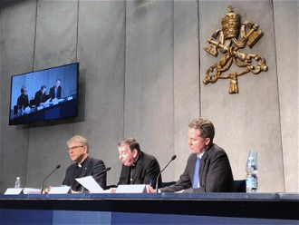 Rev Dr Olav Fykse Tveit, Cardinal Kurt Koch, Greg Burke,  Holy See Press Office Director -   Image: Marianne Ejdersten/WCC
