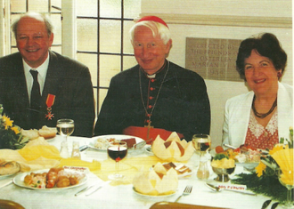 Jim and Anne with Cardinal Hume 1994