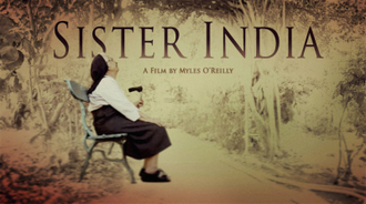 Sr Loreto with film poster