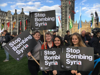 UCL students at the protest