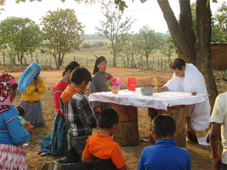 Mass in Mexican countryside