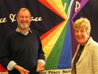 Anne Peacey with former MP John Battle