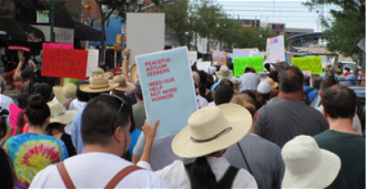 participants in #KeepFamiliesTogether march
