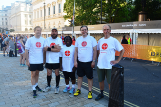 John, James, Harriet, Fr Dominic and supporter