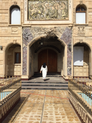 Defaced church in Qaraqosh