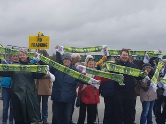 Laudato Si' - Campaigners had a clear message for Cuadrilla on Feast of St Francis last year.