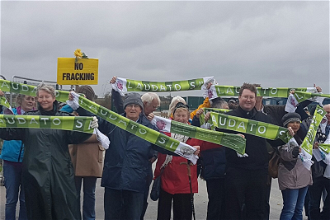 Laudato Si' - Campaigners had a clear message for Cuadrilla on Feast of St Francis last year.