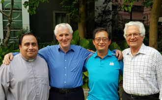 New Columban General Council: l-r Frs Alvaro, Tim, Joseph, Brian