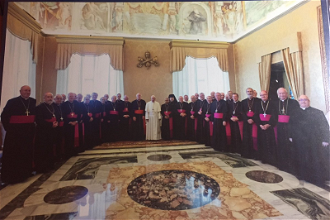 Bishops with Pope Francis
