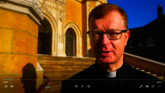 Fr Zollner at Ealing Abbey  image ICN/JS