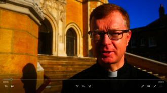 Fr Zollner at Ealing Abbey  image ICN/JS